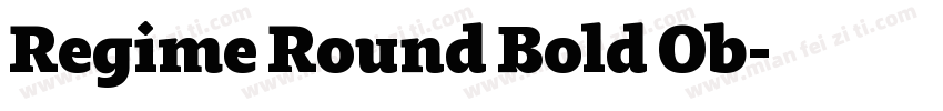 Regime Round Bold Ob字体转换